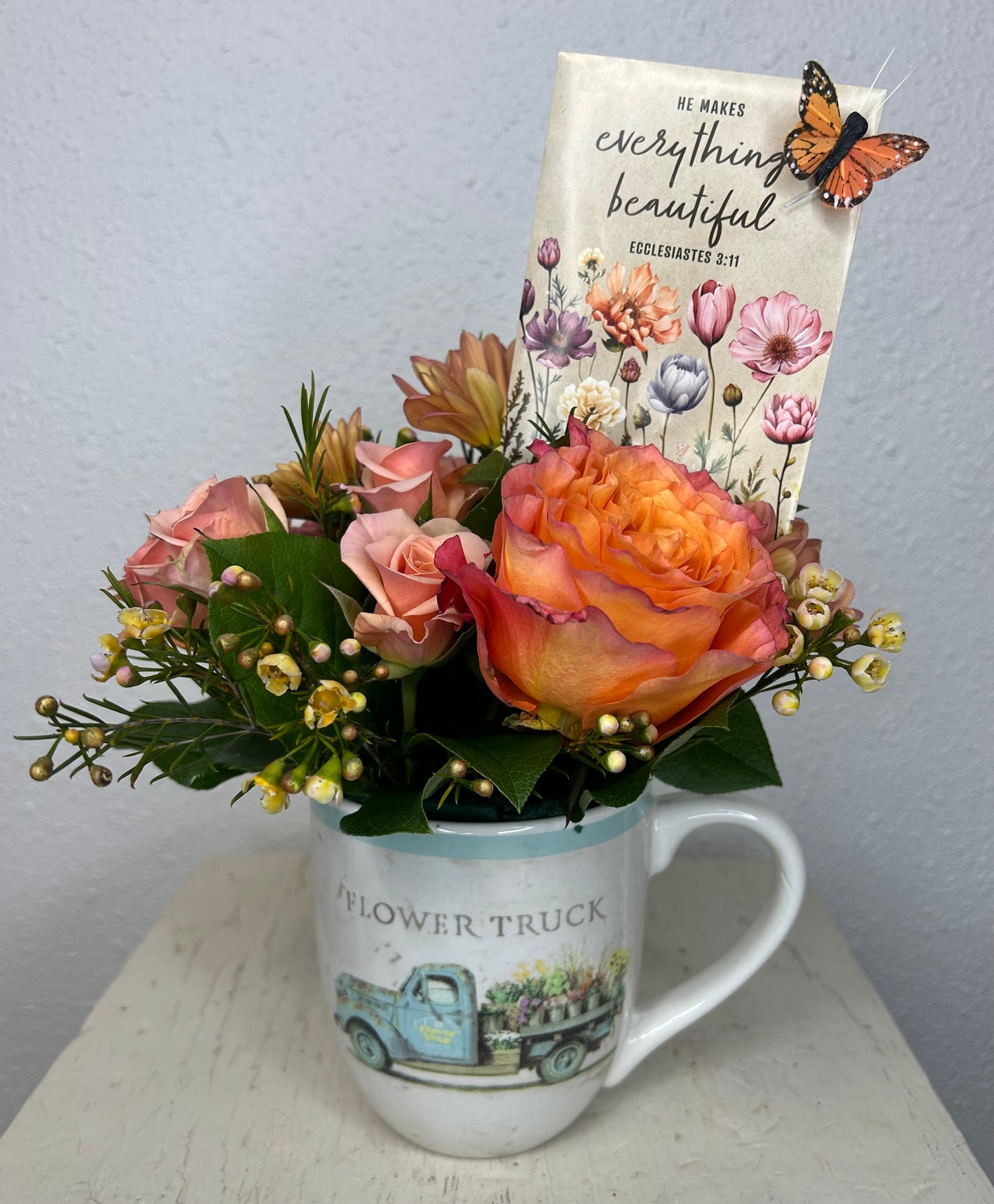 Flower Truck Mug Arrangement with Seed Packet