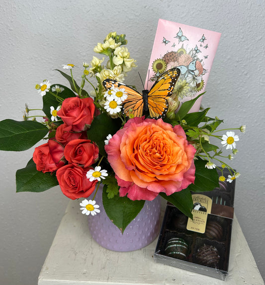 Mother's Love Mixed Floral with Gourmet Chocolates