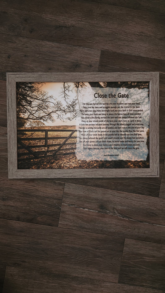 Framed Close the Gate
