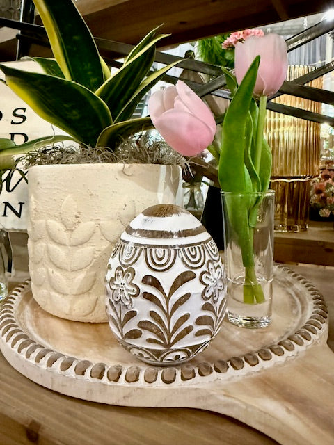 Wood Carved Easter Egg