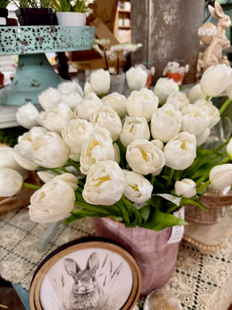 Artificial White Tulip Bundle