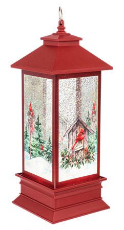 LED Shimmer Birdhouse Lantern