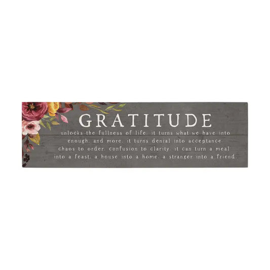 Gratitude Unlocks Board Sign